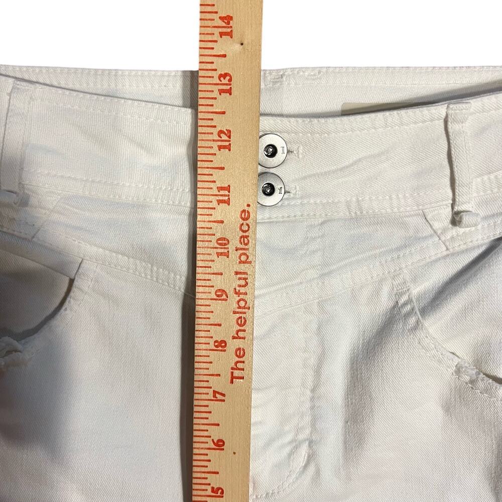 Pilcro White Denim Jeans Size 29 Straight Leg High Rise Cropped Casual Stretch - Picture 8 of 9